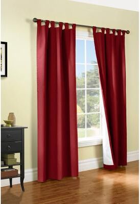 ThermaLogic Weathermate Insulated Cotton Tab Top Curtain Panel - Pair