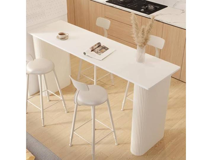 Moderner Bartisch Mit Sinterstein‑Tischplatte, Rechteckiger Hochtisch Platzsparendes Design für Innenräume, passend für Küche, Wohnzimmer & Café‑Bereiche, Hocker nicht inklusive
