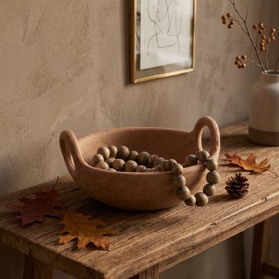 Sagebrook Home Decorative Bowl - Terracotta with Handle, Orange