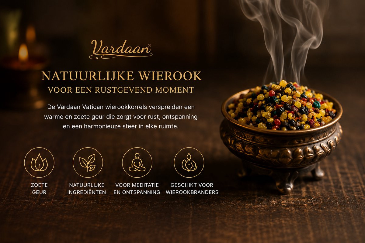 Vardaan Vatican Wierook Korrels - Zoete Geur - 500 g