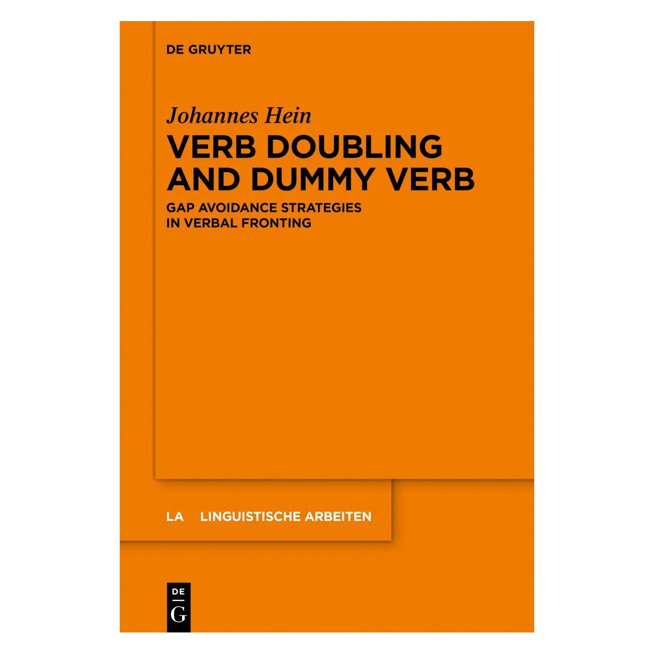 De Gruyter Verb Doubling and Dummy Verb (Englisch, Johannes Hein, 2022) (56849974)