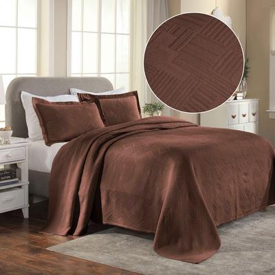 Superior Geometric Fret Cotton Decorative Bedspread Set
