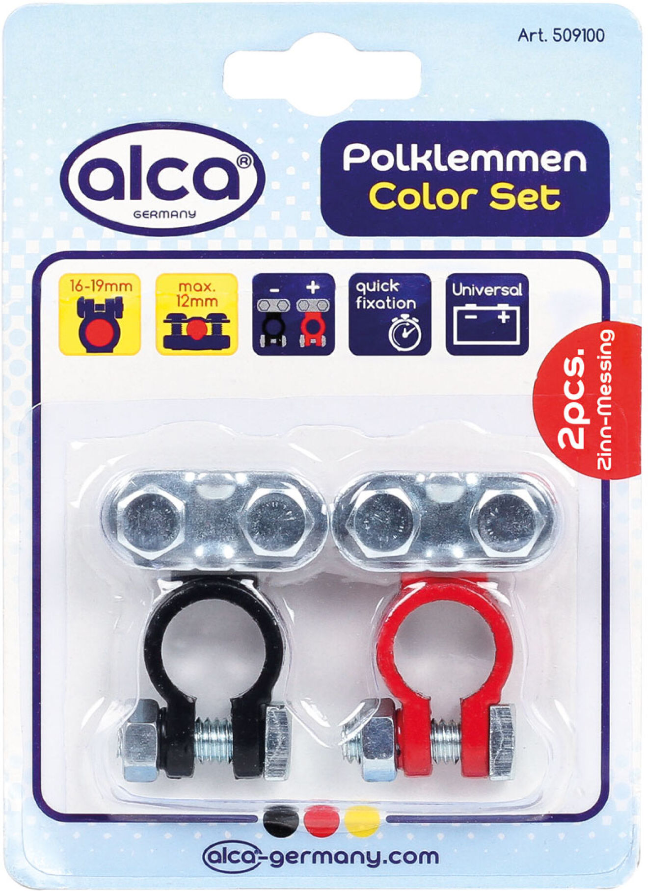 Alca Batteriepolklemme Batterie-Polklemmen Set 2 St. Rot/schwarz 509100