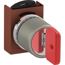 ABB P9MSCD5A37 Schlüsselschalter 2 Positionen, Rot/Metall, Positionen: -45 ̊ / 45 ̊, key-code 37 Rückzug nach -45 ̊, abziehbar bei 45 ̊