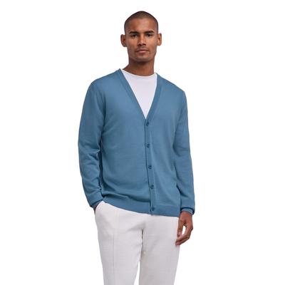 Cardigan FALKE "Pure Merino Wool", Herren, Gr. XXL, cypress (7673), Strickjacken