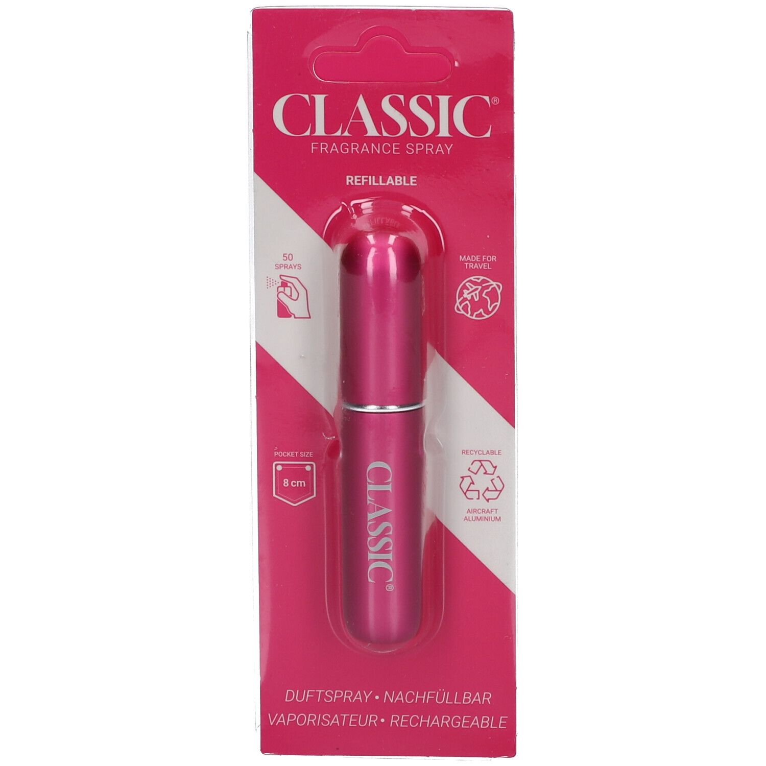 Classic Duftspray nachfüllbar rosa 1 St