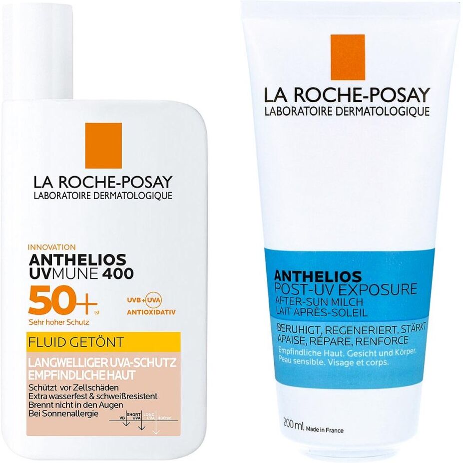 La Roche Posay Anthelios Invisible Fluid 400 Getönt + Anthelios After-Sun Milch 1Pck
