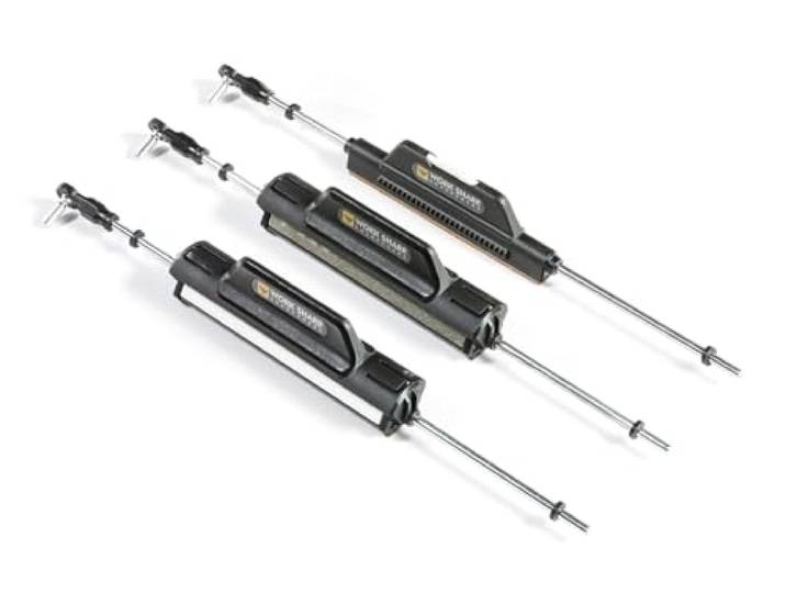 WORK SHARP™® Precision Adjust Upgrade Kit - Schleif-Steine für manuellen Profi Messerschärfer mit Winkel-Führung 1x Körnung 220, 320, 400, 1x Körnung 600, 800 & Keramik, 1x Leder & Keramikstab