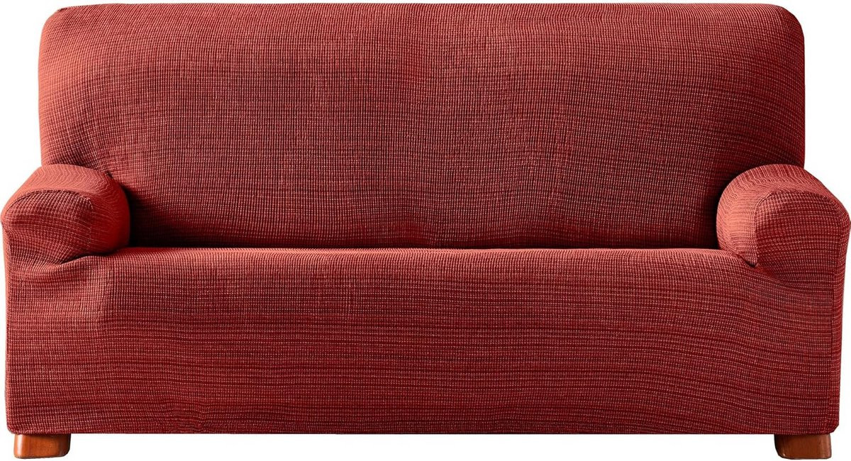 Universele Elastische Bankovertrek Jacquard Bordeaux - 3-Zits, Antislip & Ademend