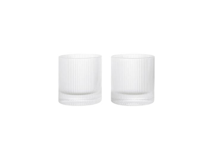 Ferm Living - Verre Ripple - Transparent - Verre soufflé bouche