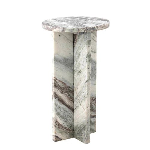 Bloomingville Jasmia ronde bijzettafel marmer naturel Ø30 cm