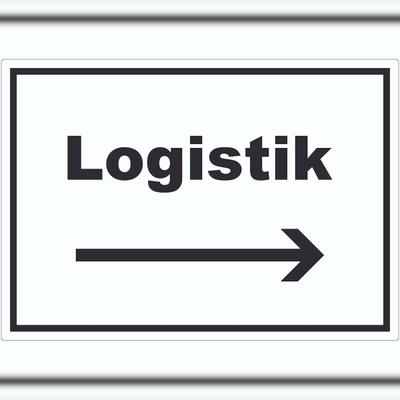 HB-Druck Logistik Aufkleber mit Text und Richtungspfeil rechts Transport Versand waagerecht A6 (105x148mm)
