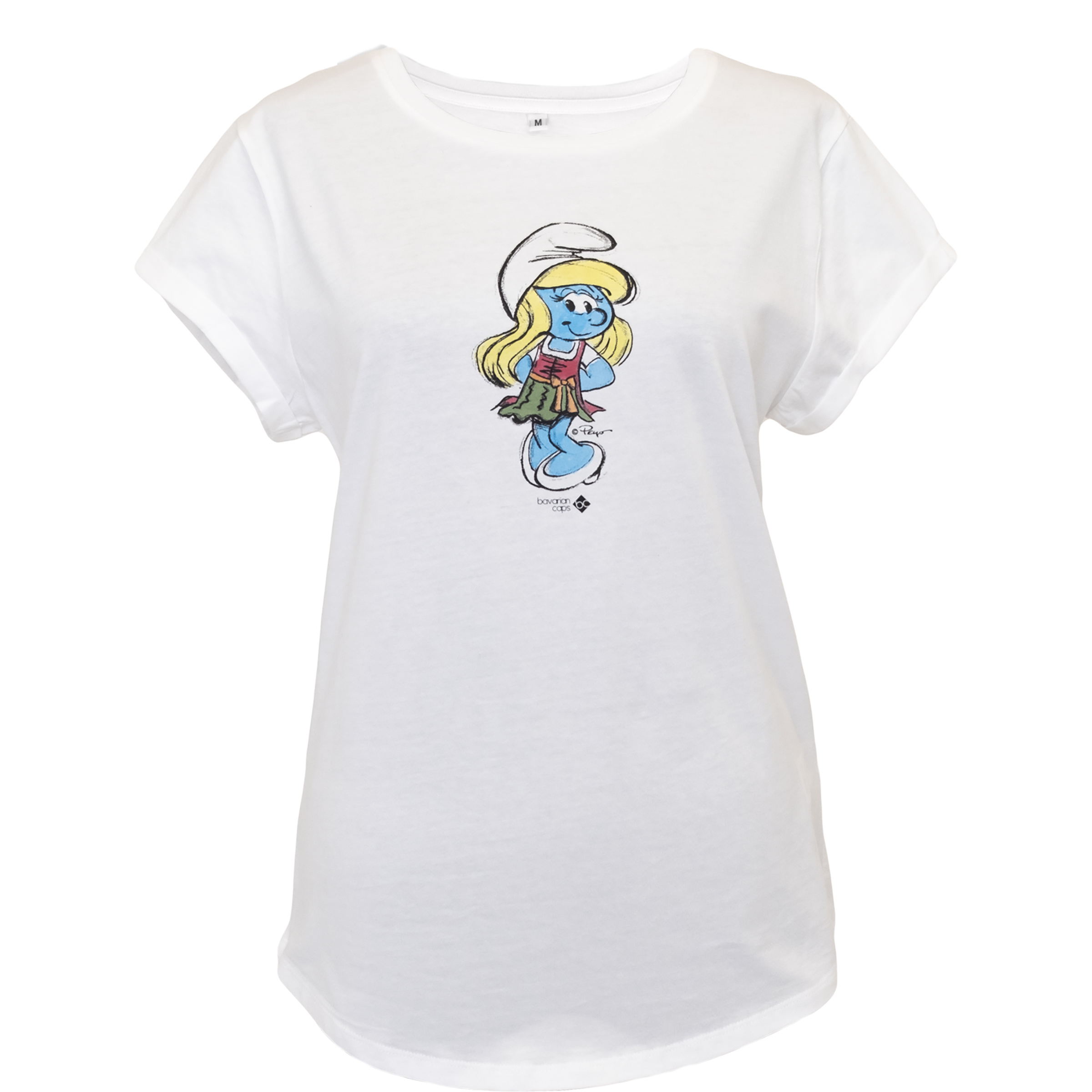Bavarian Caps Schlumpfine Damen T-Shirts weiss Größe L Lifestyle Atmungsaktiv