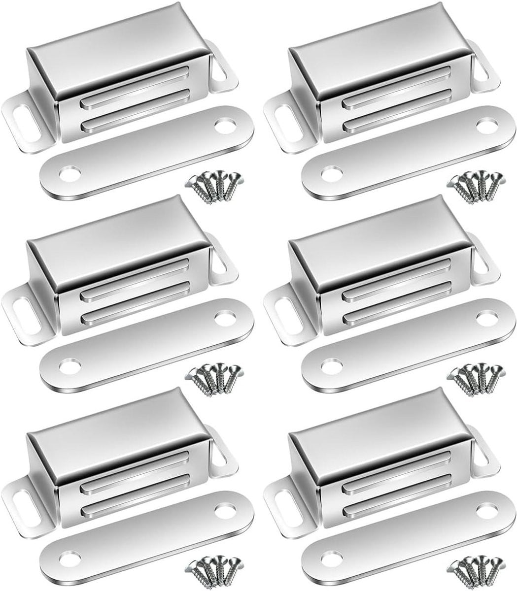 Set van 6 sterke magnetische deursluiters voor keukenkasten en meubels, 8kg magnetische sluiting