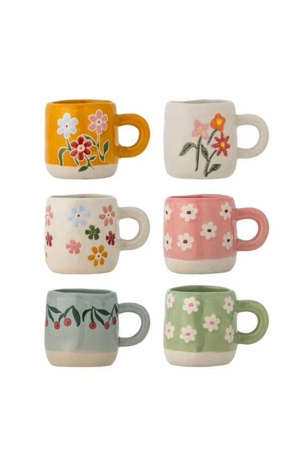 Bloomingville Mini Millie mokken set van 6 stuks - Meerkleurig