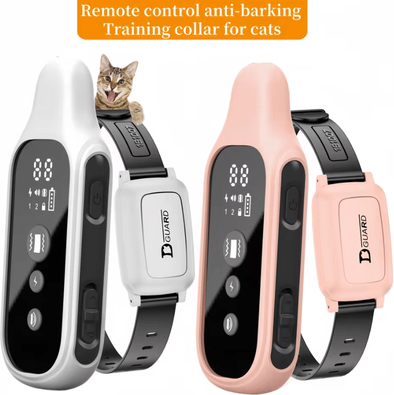 Inspire Curations CalmPaw Remote Cat Training Collar With Adjustable Beep, Vibration & Safety Modes d80m 1 white