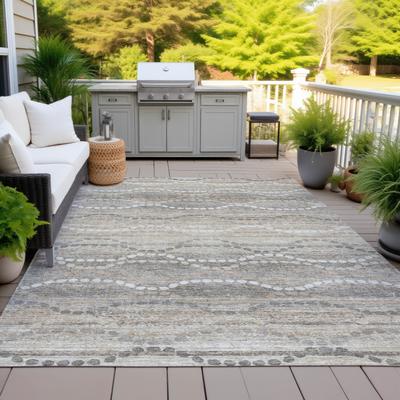 Addison Rugs Machine Washable Indoor/Outdoor Modern Dotty Links Chantille Rug