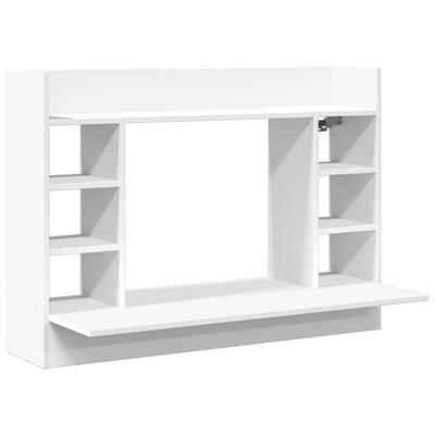 vidaXL Weißer Wandschreibtisch 105x48x75 cm, Holzwerkstoff, Modell Orion Master Urban