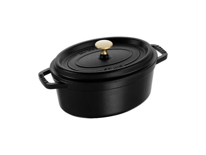 STAUB Staub La Cocotte ovaler Topf Gusseisen 2,35 L Schwarz