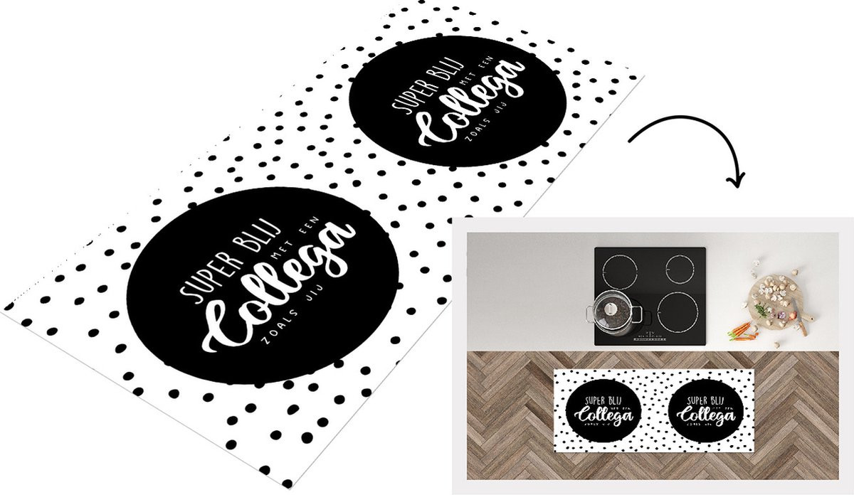 KitchenYeah Keukenloper Vinyl met Quotes - 120 x 50 cm
