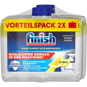 finish Spülmaschinenreiniger Maschinentiefenreiniger, flüssig, gegen Fett & Ablagerungen, Citrus, Vorteilspack, 2 x 250 ml