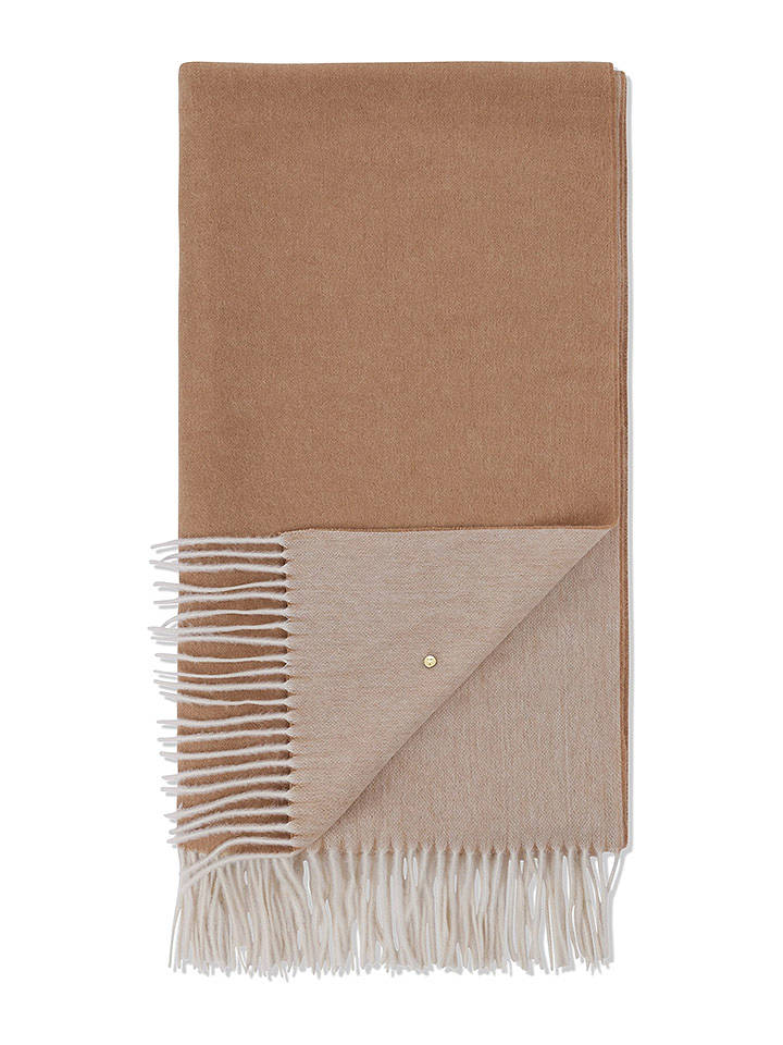 Hey Marly Wollschal "Classic" in Creme/ Beige - (L)250 x (B)65 cm - onesize