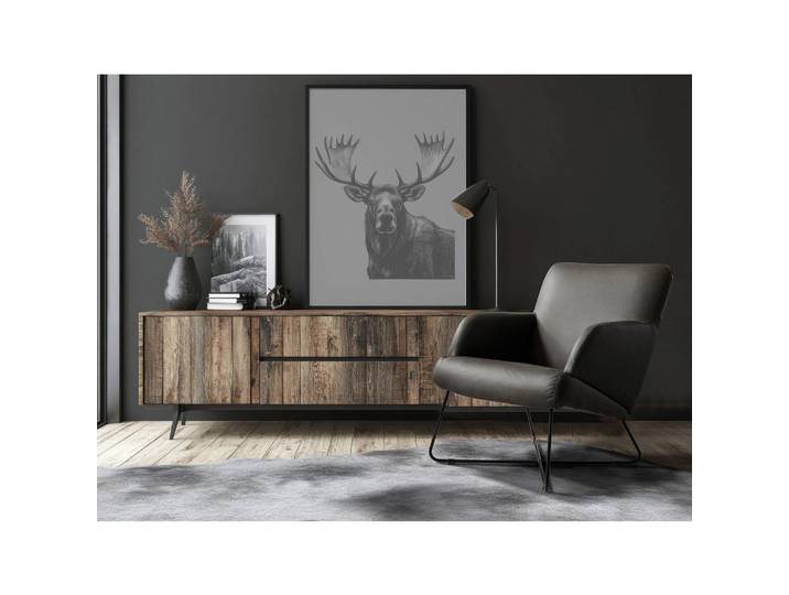 Livetastic Sessel, Anthrazit, Metall, Echtleder, Semi-Anilinleder, 67x87x74 cm, Made in EU, Lederauswahl, Wohnzimmer, Sessel, Sessel