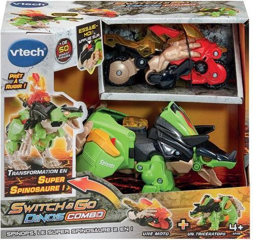 VTech Switch & Go Dinos Combo Spinops, meerkleurig