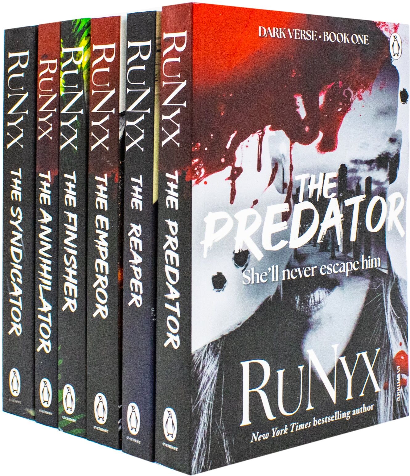 Penguin UK Ltd The Dark Verse Series by RuNyx 6 Books Collection Set (The Syndicator, The Annihilator, The Finisher, The Emperor, The Reaper and The Predator)