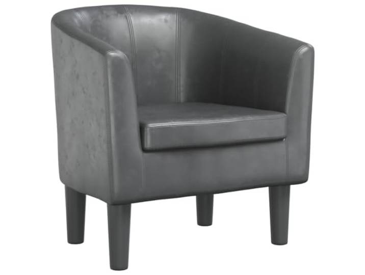 vidaXL Clubsessel Grau Kunstleder