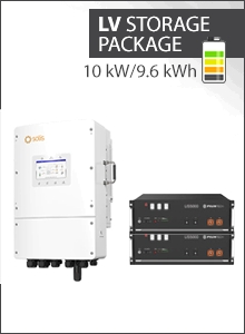 9,6 kWh LV Speicherpaket - Solis 10kW 3PH Hybrid LV + 2x Pylontech US5000