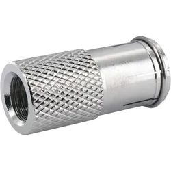 Schwaiger F-Quick Aufdrehstecker Ø 7 mm silber 2 Stück