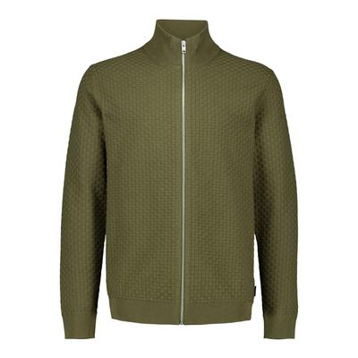 Cardigan LINDBERGH "Cardigan Relaxed Fit", Herren, Gr. XL, army, Obermaterial: 60% Baumwolle, 40% Polyester, unifarben, Strickjacken
