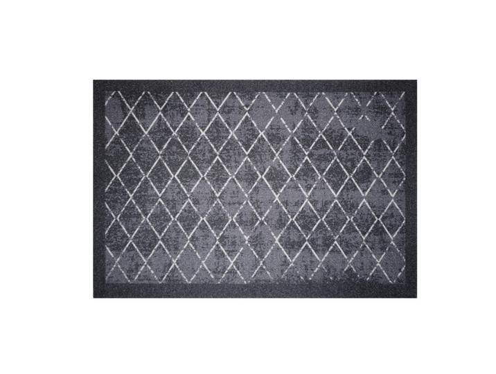 Astra Fussmatte, Schwarz, Weiß, Karo, rechteckig, 80x120 cm, für alle Fußböden geeignet, Teppiche und Böden, Schmutzfangmatten, Fußmatten