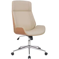 CLP Bürostuhl Varel Kunstleder   Farbe: natur/creme