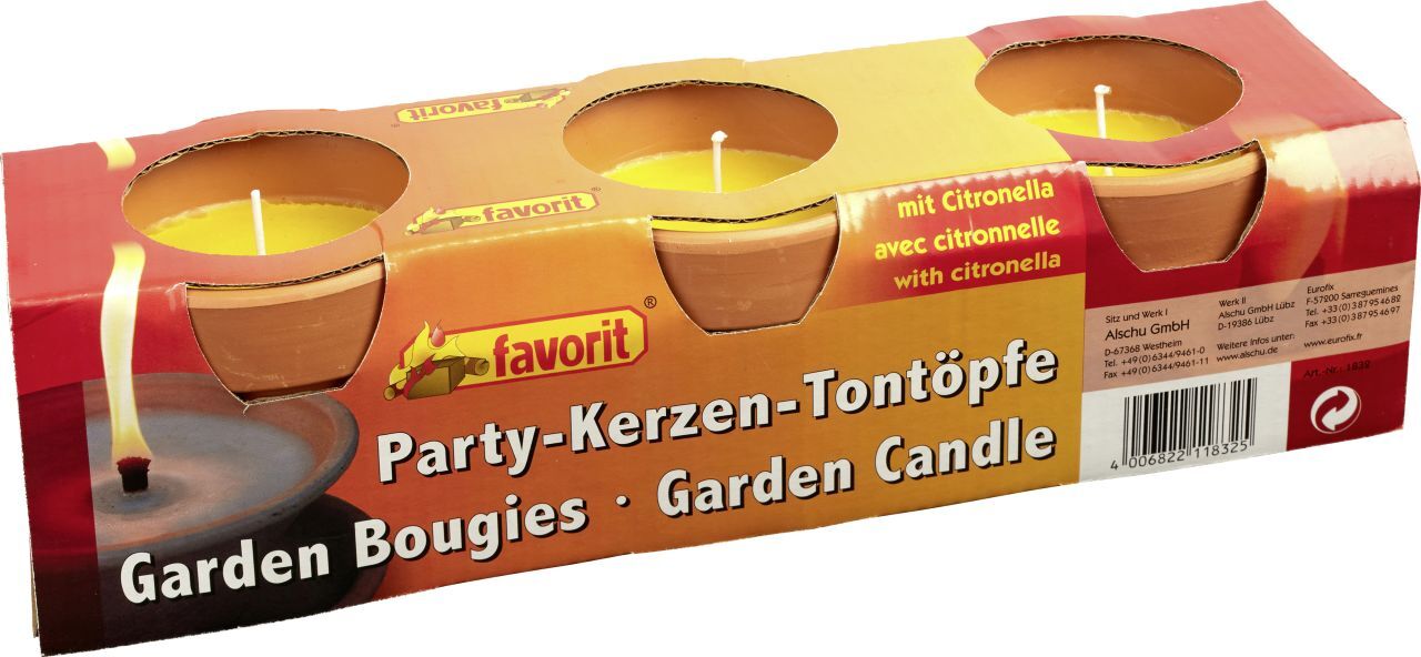 Favorit Partykerze Mückenabwehr 3er Pack