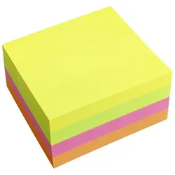 inFO notes Haftnotizen-Würfel, 75 x 75 mm, Brillantfarben