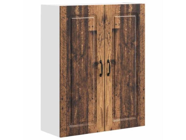 HKTMGDNG Küchenschrank Hängeschrank 2 Türen Holzwerkstoff 80x31x100 cm Großzügiger Stauraum mit 3 Regalen und 2 Türen für Teller, Töpfe und Gewürze in der modernen Küche.
