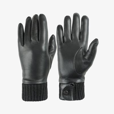 Lederhandschuhe PEARLWOOD "IDA", Damen, Gr. 7, schwarz, Lammleder, Handschuhe, Elastischer Strickbund