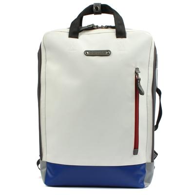Laptoprucksack 7CLOUDS "Agal 7.2 M", Damen, Gr. B/H/T: 30cm x 40cm x 13cm, onesize, bunt (weiß, blau, rot), Polyethylen, Tarpaulin, Rucksäcke Laptoprucksack, mit recyceltem PET