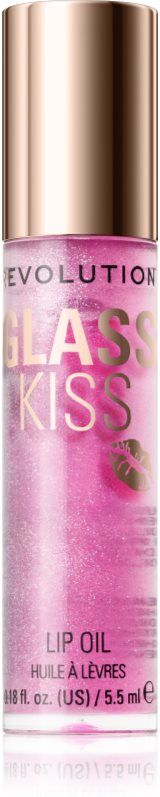 Revolution Glass Kiss shimmering oil for lips shade Enchanted Purple 5.5 ml