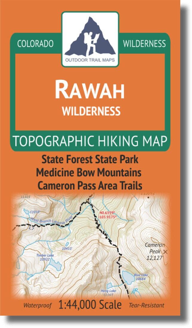 Rawah Wilderness 1:44k   Outdoor Trail Maps LLC