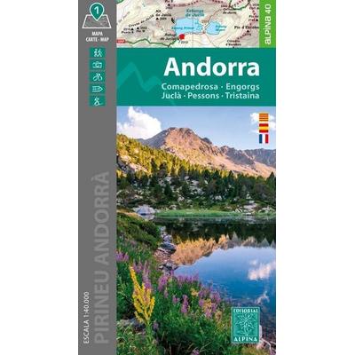 Andorra, Karte von , Alpina Editorial, 978-84-7011-123-5