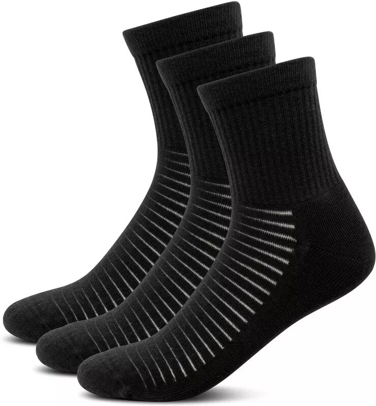 Manor Sport - Triopack, knöchellange Sportsocken, für Herren, Black, Größe 43-46