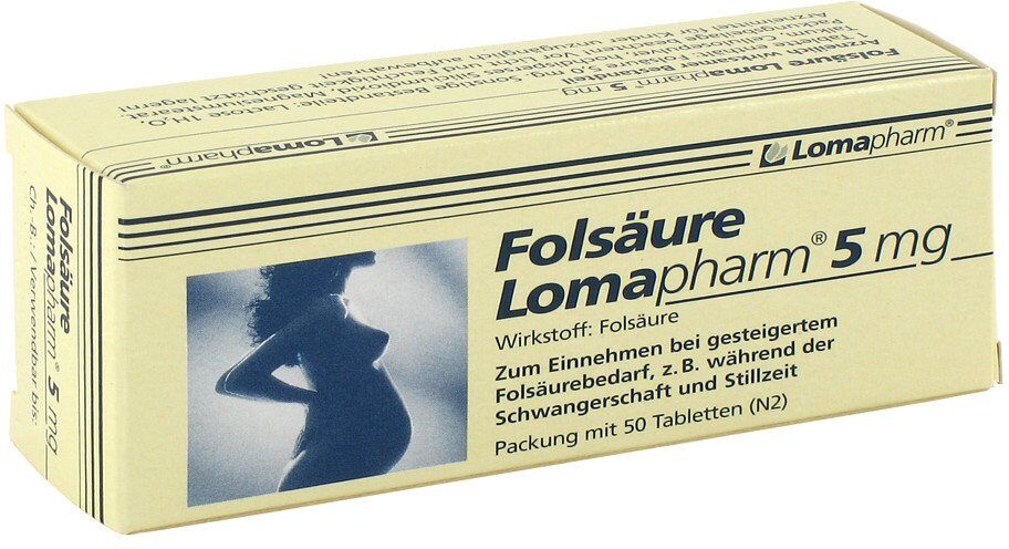 Folsäure Lomapharm 5 mg Tabletten