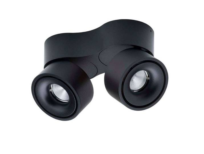 Plafonnier LED Easy Double W2100, 2700K, noir - Antidark - Salon / séjour - Aluminium
