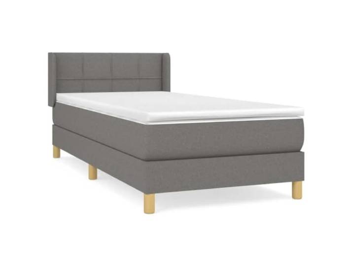 PUGYNBK Bett 80 x 200 cm, mit Federkernmatratze und verstellbarem Kopfteil Atmungsaktiv, mittlere Festigkeit, weicher Schutz, ideal zum Lesen oder Fernsehen