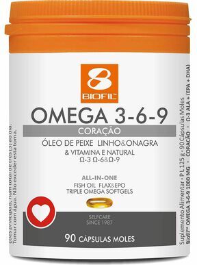 Biofil Suplemento Alimentar para Coração Ómega 3-6-9 90 cápsulas