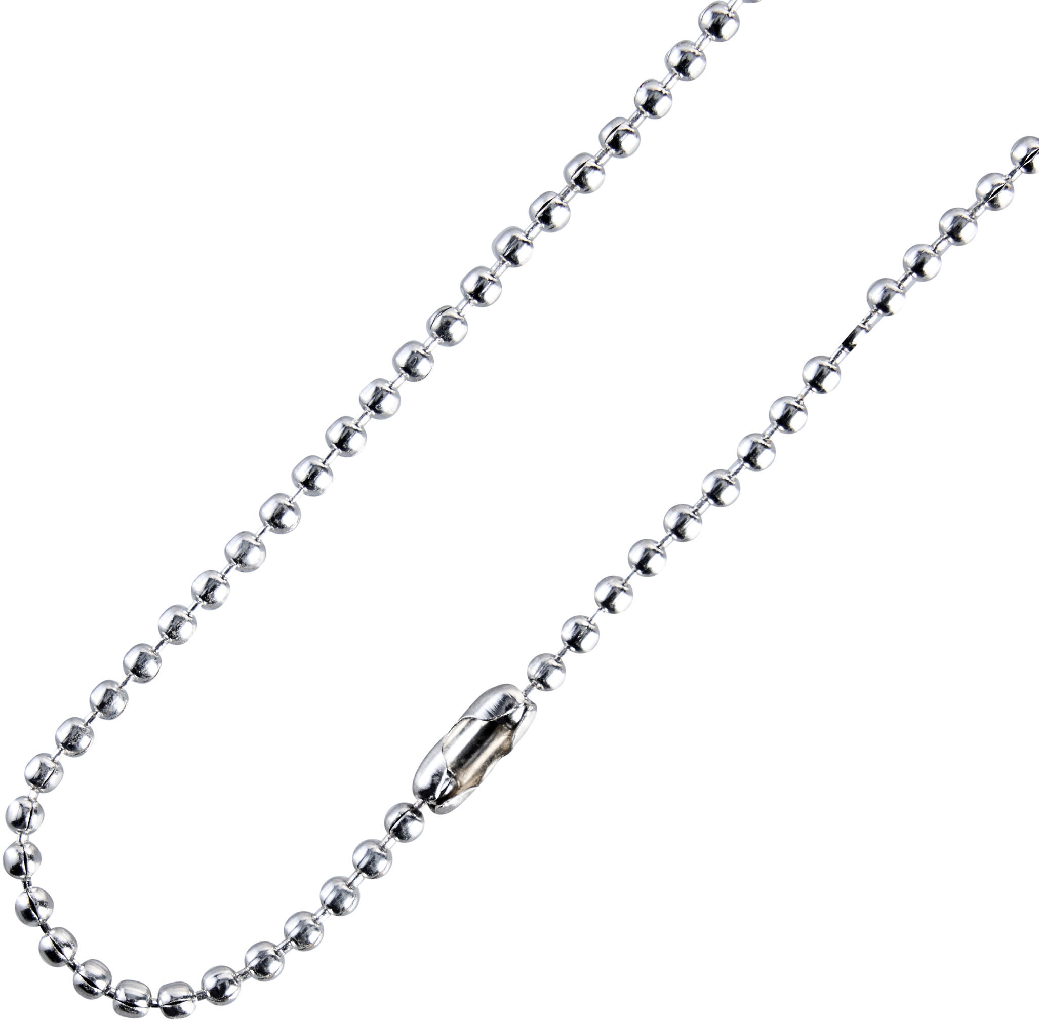 SPRINTIS 100 Unités - Chaînes sphériques avec fermeture à compression argent   1,5 mm   200 mm, métal