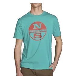 North Sails T-Shirt Logo Graphic Shirt türkis - S - S